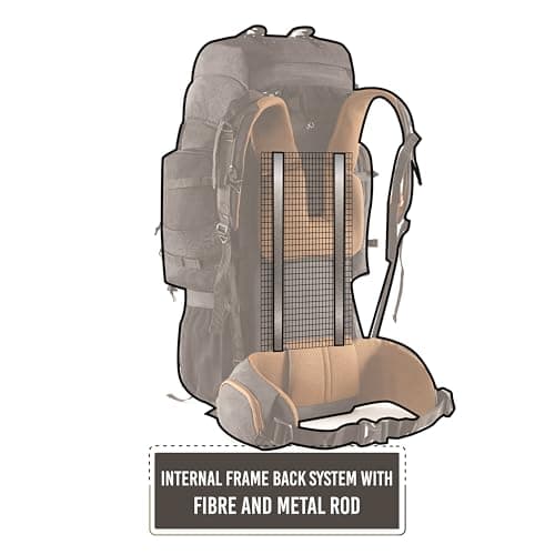 Tripole Walker Pro 80L Hiking Backpack with Laptop Compartment – Waterproof Travel Rucksack for Women and Men with Internal Frame & Rain Cover, 17” Laptop Section, Black — view 5
