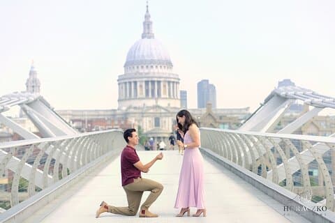 London Engagement / Secret Marriage Proposal near St Paul's Cathedral