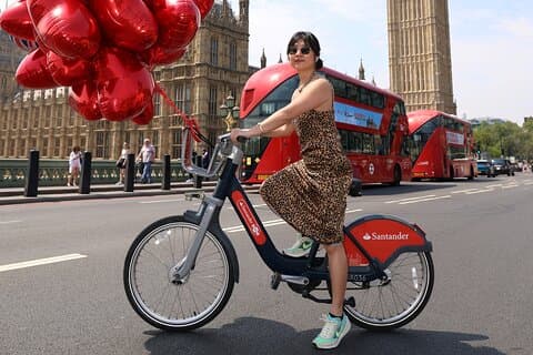 Professional Digital Photo with Red Heart Balloons Central London