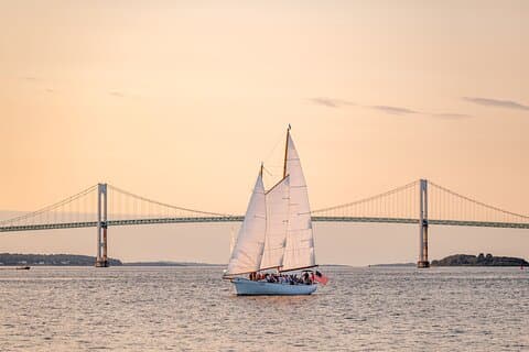 Newport Sunset Sail on Classic Sailboat