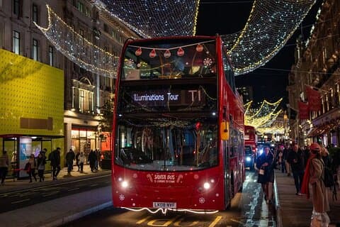 Christmas Lights Santa Sleigh Open-Top Tour
