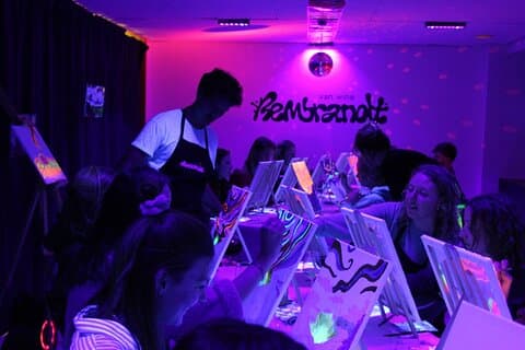 Sip & Paint in the Dark with Bottomless Wine