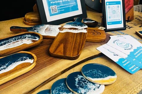 Beginner Epoxy Resin Class: Create Your Own Seascape Coasters