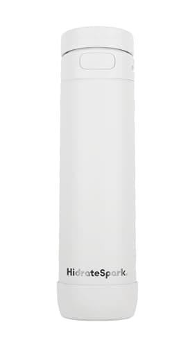 HidrateSpark 21oz Chug Water Bottle with Silicone Boot - Air Tag Compatible - White