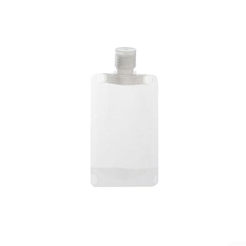 Reusable Travel Containers for Liquids 10pcs White Plastic Pouches 30-100ml Leakproof Toiletry Containers Baby Travel Nappy Bag Accessory(100ml)