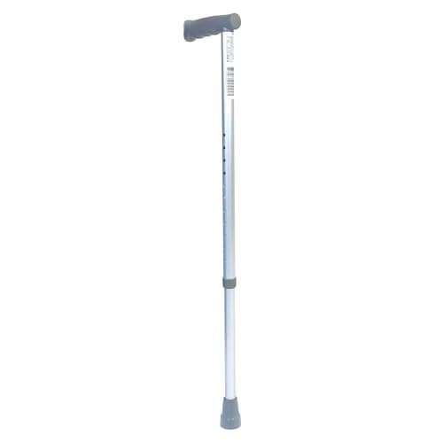 The Helping Hand Company Aluminium Walking Stick, Adjustable Height 84-109.2cm, PVC Handle, 20 Stone Capacity (Medium)