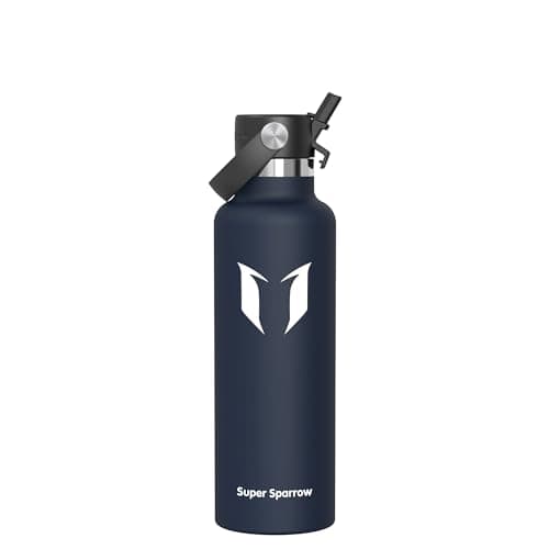 Sparrow Insulated Water Bottle 750ml FlipFlow Metal Drinks Bottle Straw