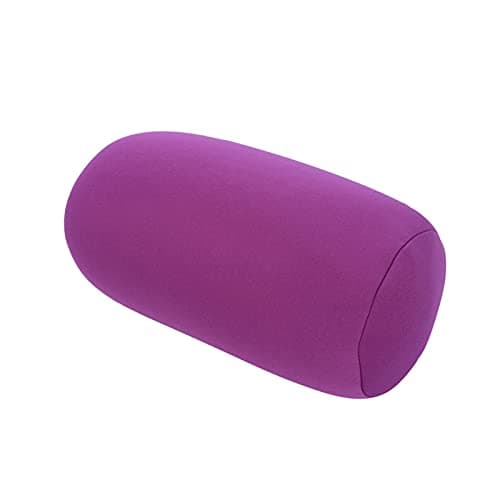 HAOHIZE Microbead Roll Pillow, Comfort Squish Tube Bolster Cushion, Head, Neck Back Support Tube Roll Pillow (Purple)