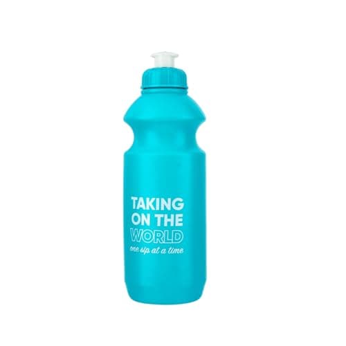 HOMESHOPA Squeeze Sports Plastic Water Bottle, 1 Pack Blue Non-Toxic Pull Top Wide Mouth Opener, Durable Leak Proof Drinking Bottle For Running, Gym, Fitness, Yoga, Outdoors and Camping