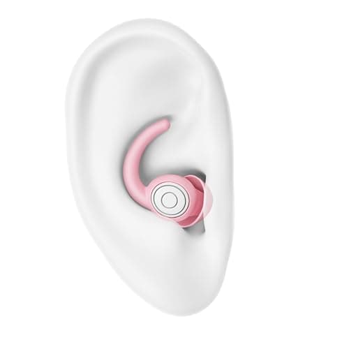 Ear Plugs for Sleep Noise Reduction, Soft Comfortable 2-Pack Silicone Ear Plug for Sleeping 28dB Noise Cancelling Hearing Protection Earplugs for Sleep, Airplane Travel (Pink, S/L)