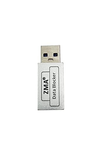 ZMA USB Data Blocker | Secure Fast Charging 3rd Gen Data Defender - Anti-Hacking Antivirus USB Data Blocker for iPhone, Smartphone Data Sync Blockers, Blocks Unwanted Data Transfer (2, Silver)