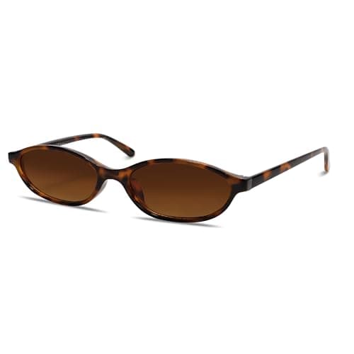 GUVIVI Retro Oval Sunglasses for Women 90s Cat Eye Shades UV400 protection