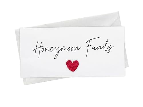 Personalised Honeymoon Funds Money Wallet, Wedding Gift Money, Cash Envelope, Money Wallet, Money Gift (Red)