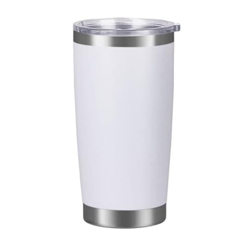 YDYxieji 20oz 550ml Travel Insulated Tumbler with Lid,Stainless Steel Double Wall Insulated Thermal Coffee Cup Flask Travel Mug for Hot & Cold Drinks, Fits Car Cup Holder (White)