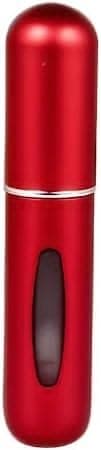 5ml Refillable Travel Perfume Atomiser Atomizer – Spray Bottle, Portable Perfume Spray for Women & Men, Mini Fragrance Travel Bottle (1, red)