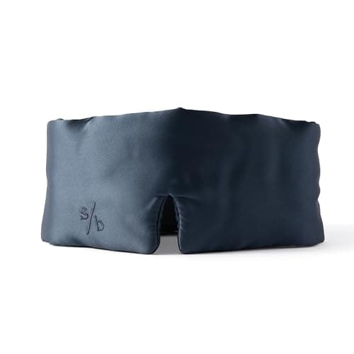 Sweet Bee Weighted Mulberry Blackout Silk Sleep Mask - Midnight Slate