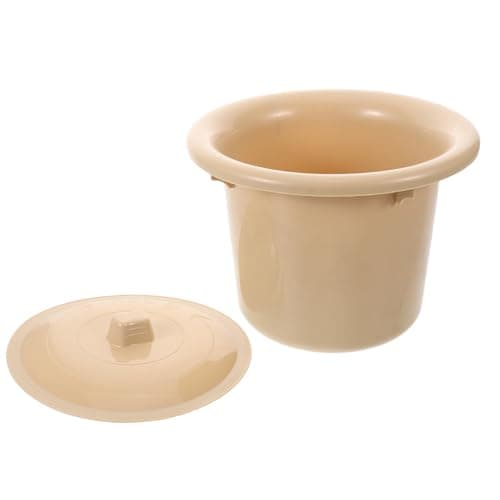 Portable Adult Potty Bucket with Lid, Thickened Plastic Bedside Urinal