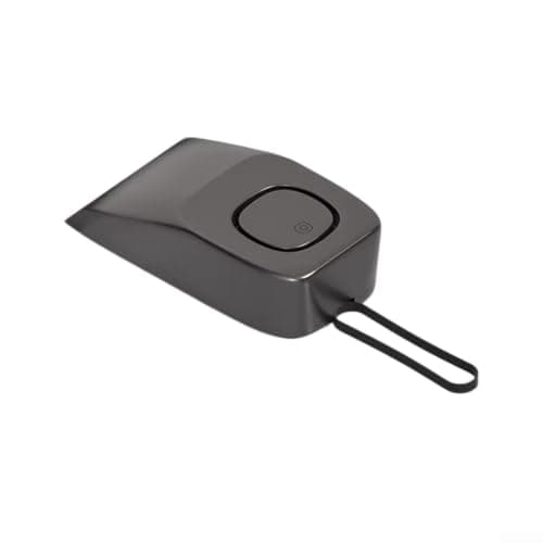 Rechargeable Door Stop Alarm 70dB with Adjustable Sensitivity - Vibration Triggered Wedge for Home Security Travel Safety Kit 10x5.1cm(Black)