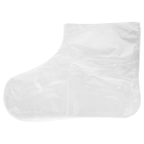 Exceart 200 pcs Paraffin Bath Liner Clear Plastic Disposable Booties for Foot Pedicure Hot Spa Wax Treatment Thermal Therapy Feet Covers Bags Plastic Socks Liners