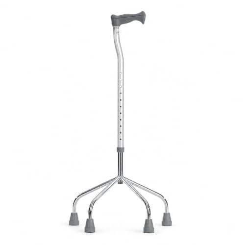 The Helping Hand Aluminium Height Adjustable Quad Cane Walking Stick
