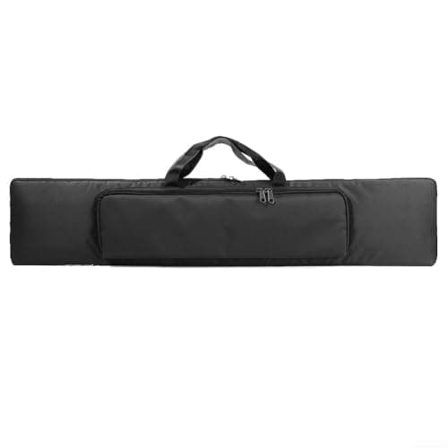 Zoegneer Waterproof Fishing Rod Bag 120cm Portable Short Model Tackle Storage Case with Shoulder Strap for Outdoor Travel Camping Black Green Khaki 600D PVC Oxford Fabric Large Ca(black)