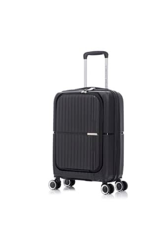 Preston Morgan Rolling Laptop case Super Lightweight Business Travel Suitcase on 4 Wheels and Built in TSA Lock | Black