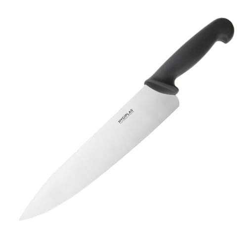 Hygiplas Stainless Steel Chef's Knife C264, 25.5cm (10 Inch), Black