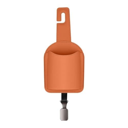 BildeeMait Car for Seat Back Hook Organizer with Cup Holder, Leather Headrest Phone Storage Mount for Drinks and Cables, Brown