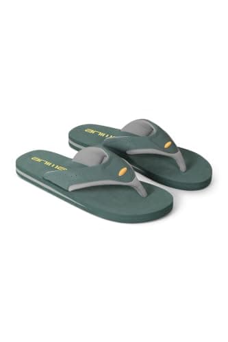Animal Jekyl Mens Flip-Flops - Slip-on, Lightweight & Comfortable Footwear with Soft Padded upper Straps - Best for Spring Summer & Outdoors Green (0 10