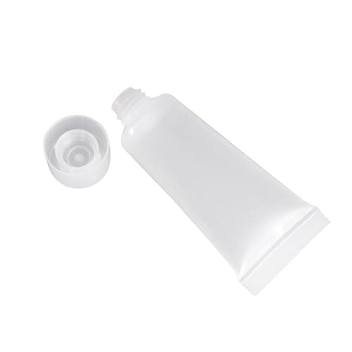 HONITANO 10ml White Plastic Travel Squeeze Bottle with Screw Cap, Reusable