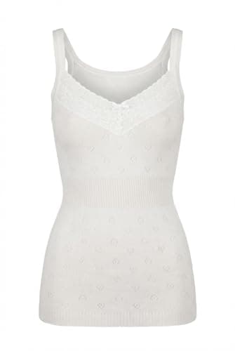 Ladies Thermal Vest with Lace - Soft & Comfortable Thermal Underwear