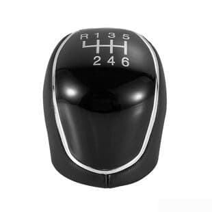 Alloy Shift Knob 3 Adapters 8-12mm Universal Fit(Black 6-speed R-left)