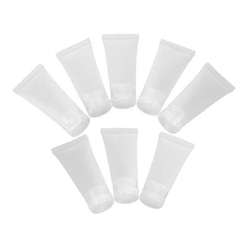 HOLIDYOYO 8pcs Refillable Leak Proof Tube Squeeze Bottles 20ml Pe Cosmetic Lotion Bottles with Toothpaste Refill Adapter for Travel Skincare Products and Shampoo
