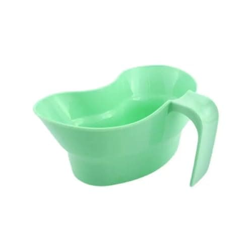 Vomit Bowl with Easy-Grip Handle - 800ml Emesis Basin - Contoured Bedside Sick Bucket for Kids, Adults, Pregnancy Morning Sickness, and Motion Sickness (Green)