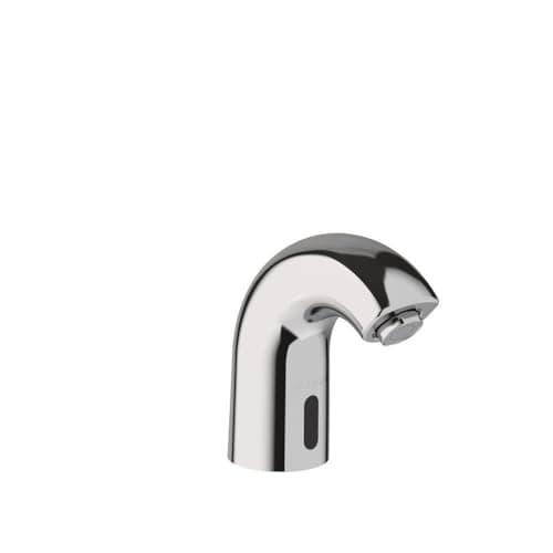 Sloan SF-2100 Sensor Activated Touch-Free Faucet, Commercial Grade w/Mounting Hardware - 0.5 GPM Plug Adapter Hardwired Deck-Mounted Low Body with 4" Trim Plate, Polished Chrome Finish, 3362103
