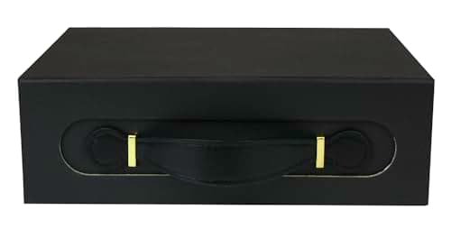 Emartbuy Black Folding Magnetic Gift Box 28.2 x 20.2 x 9.2 cm
