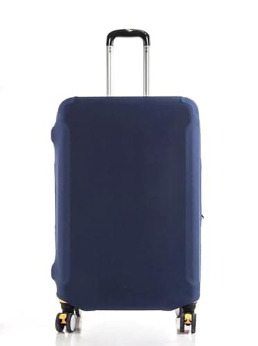 Hemasa Luggage Cover Stretch Fabric Suitcase Protector Baggage Dust Case Cover Suitable for18-32 Inch Suitcase Case Travel Organizer (Navy Blue, M 22-24 inch)