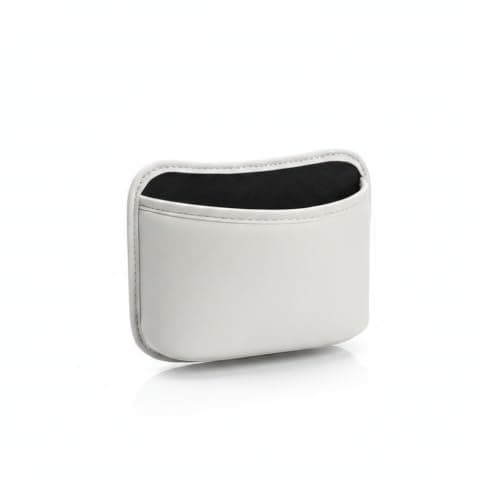 Baoblaze Car Door Organizer Featuring Trash Can Storage Box and Built in Cup Holder Leather Fleece Material Suitable for Vehicles Road Trips Commute, Large/Off White, Off White, Large
