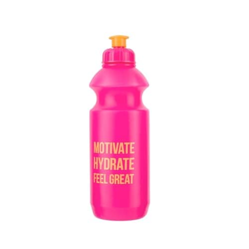 HOMESHOPA Squeeze Sports Plastic Water Bottle, 1 Pack Pink Non-Toxic Pull Top Wide Mouth Opener, Durable Leak Proof Drinking Bottle For Running, Gym, Fitness, Yoga, Outdoors and Camping