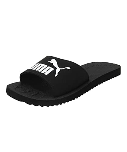 Puma Unisex Adults Purecat Slide Sandals, Black-White, 6 UK
