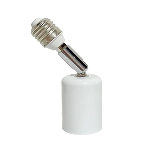 VlHpnpe E26 E27 Lamp Holder Extender 90° Vertical 360 Degree Horizontal Rotation for LED Bulbs 150W Socket Adapter Commercial Grade Ceramic Extender