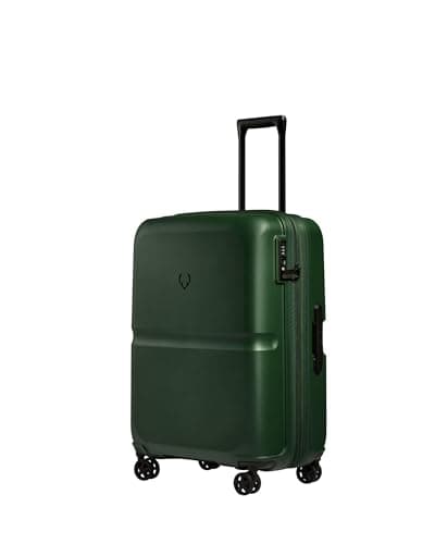 ANTLER - Single Stripe Hard Shell Medium Suitcase - Durable, Lightweight & Expandable, 4 Spinner Wheels - Adjustable Handle, TSA Lock, 68cm - Green