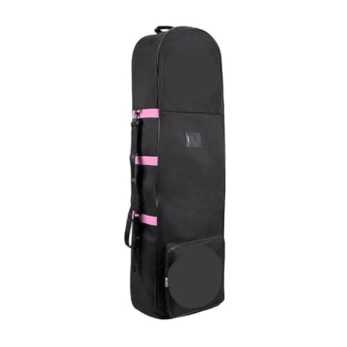 L6NqIAG Oxford Cloth Golf Travel Plane Bags Golf Aviation Bag with Wheel Golf Travel Bag(Pink HKB002)
