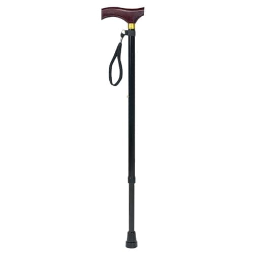 Aidapt Adjustable Height Lightweight Walking Stick with Anti Slip Ferrule Foot to Aid Stability and Confidence when Walking Supplied with a Hanging Carry Strap And Wood Effect Handle