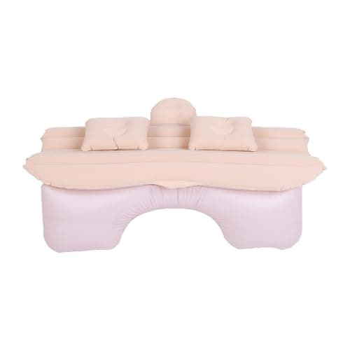 XUMIUZIY Car Air Mattress Inflatable Bed Back Seat Camping Pad (Beige)