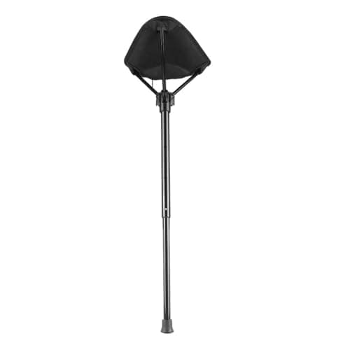 Rapoyo Adjustable Telescopic Folding Stool, Portable Single Leg High Chair, Tall Slacker Chair, Black Aluminium, Modern Style, For Outdoor Camping, Walking, Traveling