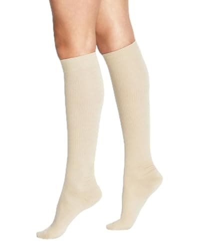 Charnos Unisex Travel Flight Socks Natural Medium