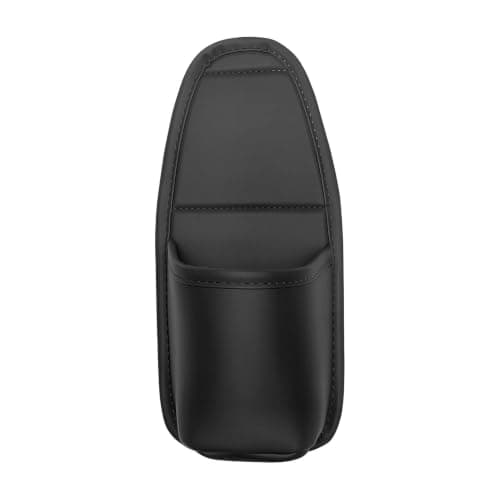 Leather Car Door Organizer with Cup Holder, Adhesive Side Storage Pocket