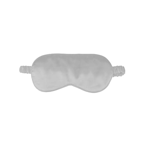1 Pcs Sleep Mask, Silk Eye Mask, Blindfold, Silk Sleeping Mask for Girls, Women, Men (Silver)