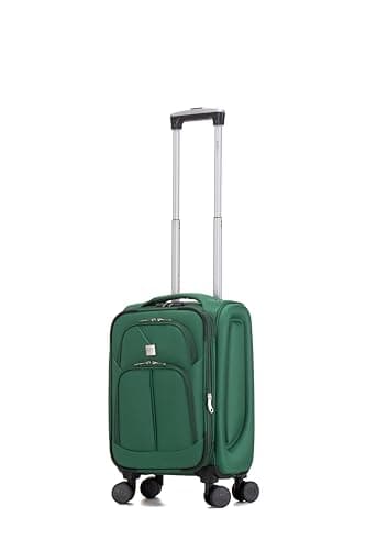 ATX Luggage 55x36x20cm Cabin Carry on Flight Bag Approved Hand Luggage Case Hold Suitcase Fits Ryanair Priority EasyJet FlexiPlus Jet2 Wizzair & More Green, 45 Liter